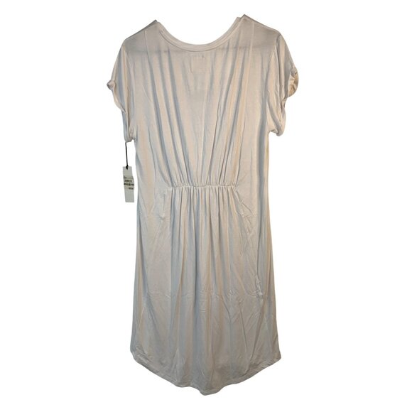 LAgence White S/S Scoop Neck Rayon Blend Luxury Shirt Dress Size S 8694 - Picture 6 of 10